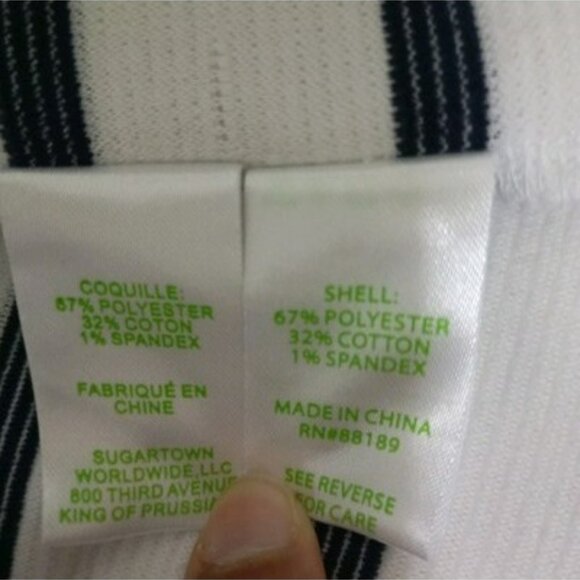 Lilly Pulitzer Womens Striped Navy & White Dress With Gold Button Details Size M - Picture 3 of 11